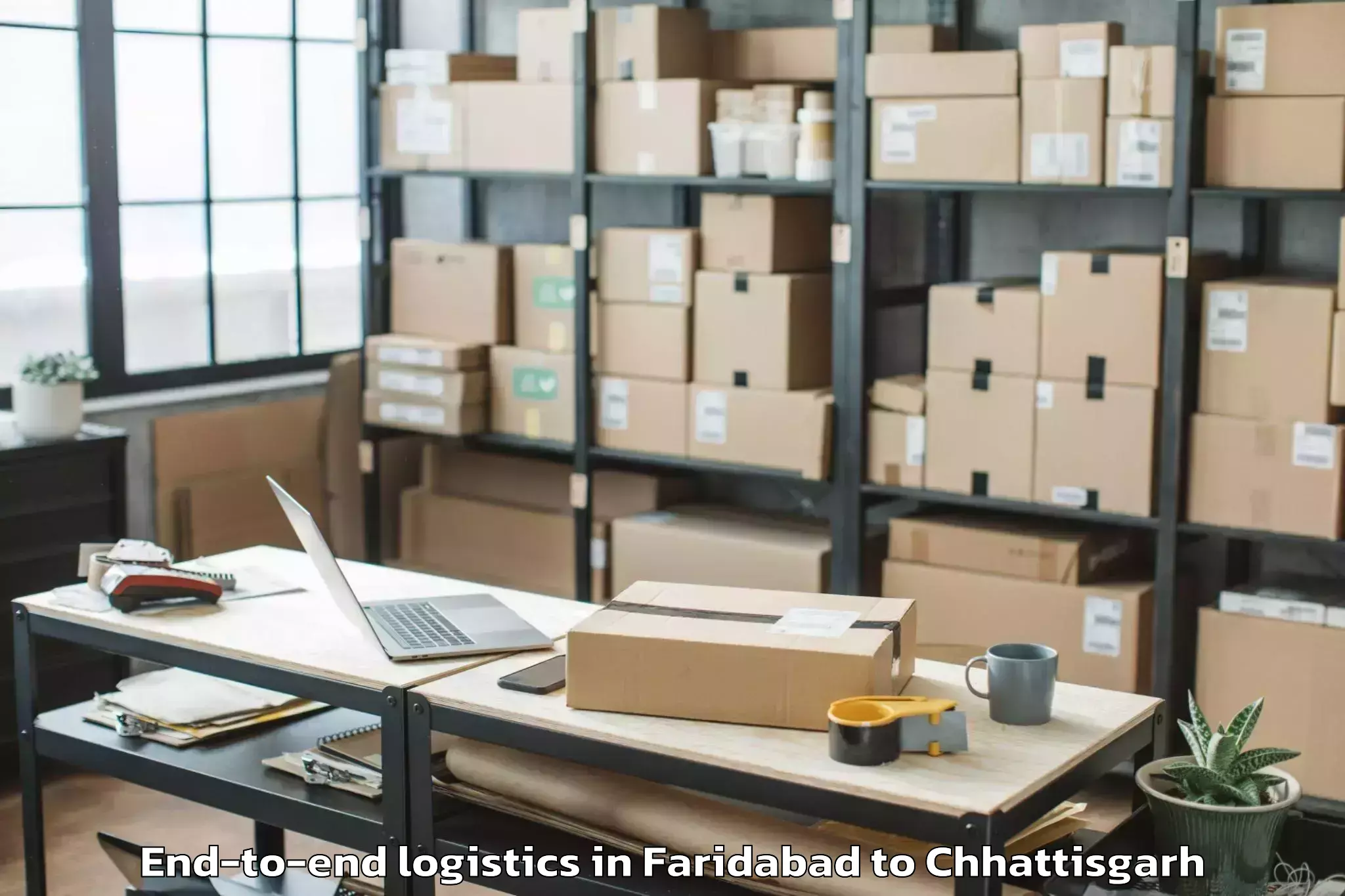 Get Faridabad to Iit Bhilai End To End Logistics